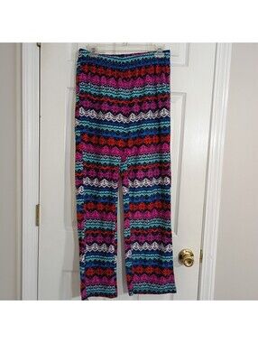 Sleep Chic Multicolor Patterned Lounge Pants